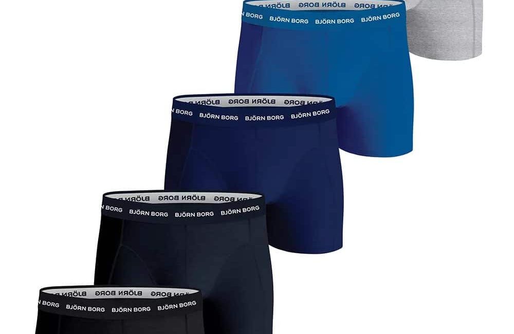 Björn Borg Boxerkalsonger Grå/Blå/Svart 5-pack