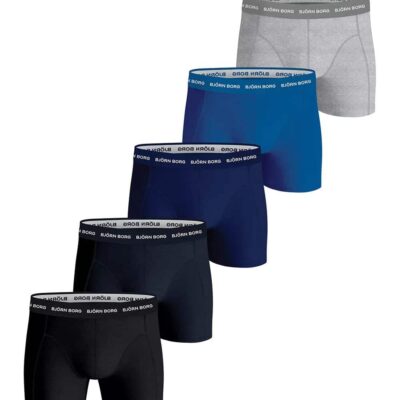 Björn Borg Boxerkalsonger Grå/Blå/Svart 5-pack