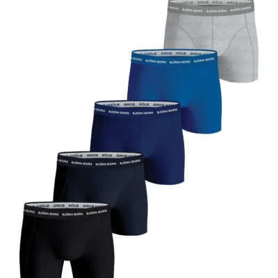 Björn Borg Kalsonger 5-pack Bomull Grå/Blå/Svart