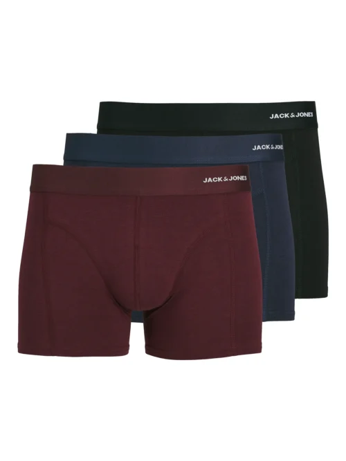 Jack & Jones Kalsonger 3-pack Bambu Blå/Vinröd/Svart