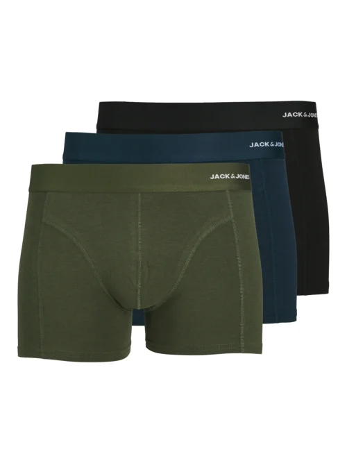 Jack & Jones Kalsonger 3-pack Bambu Grön/Blå/Svart