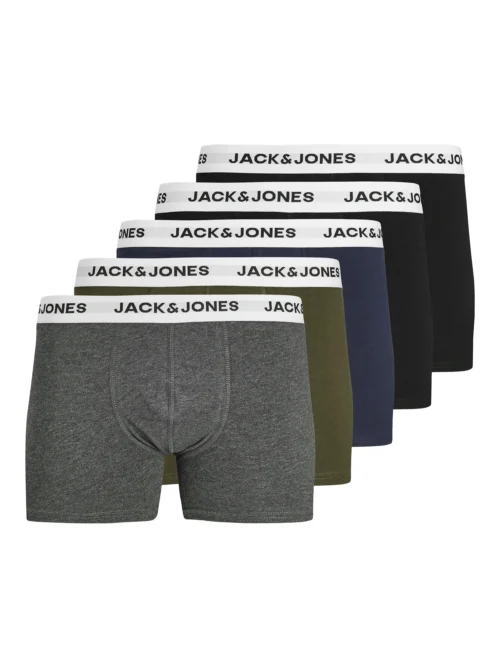 Jack-Jones-Kalsonger-5-Pack-Bomull-Mork-Kulor