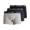 Jack & Jones Kalsonger 3-Pack Bomull Svart/Blå/Grå