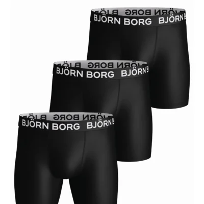 Björn Borg Träningskalsonger 3-pack Mikrofiber Svart