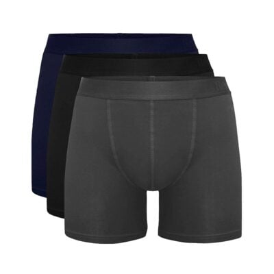 Resteröds Bambukalsonger 3-pack Långa ben Grå/Svart/Blå