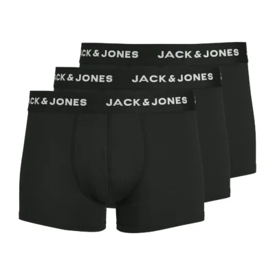 Jack & Jones Trunks 3-pack Mikrofiber Svarta