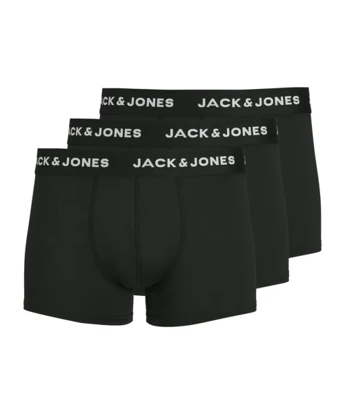Jack & Jones Trunks 3-pack Mikrofiber Svarta