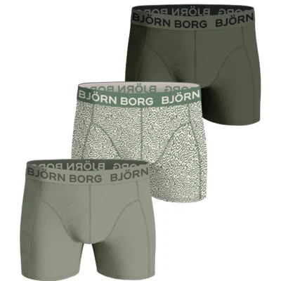 Björn Borg Kalsonger 3-Pack Bomull Grön Färgmix