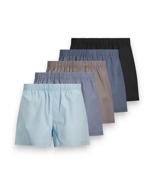 Jack & Jones Boxershorts 5-Pack Bomull Svart/Grå/Blå