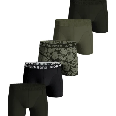 Björn Borg Kalsonger 5-Pack Bomull (Mörkgrön)