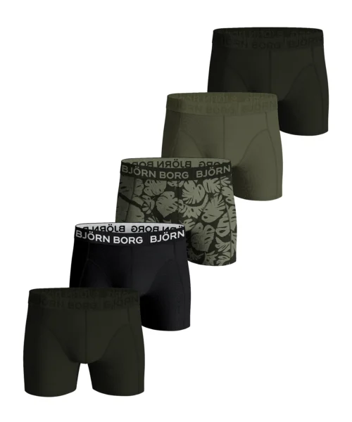 bjorn-borg-kalsonger-5-pack-bomull-morkgron