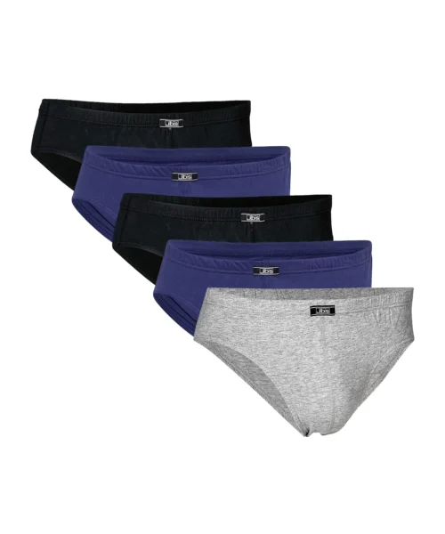 JBS Briefs 5-pack Bomull Svart/Blå/Grå