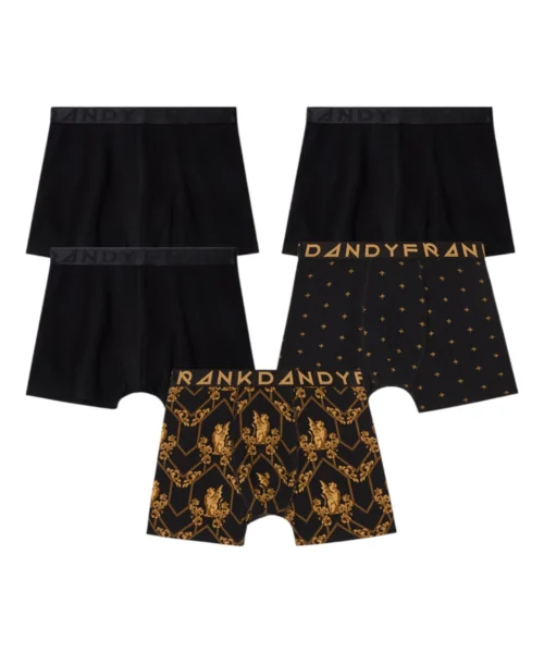 Frank Dandy Kalsonger 5-pack Bomull Svart/Guld
