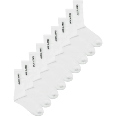 Jack & Jones Tennisstrumpor 9-pack Vit