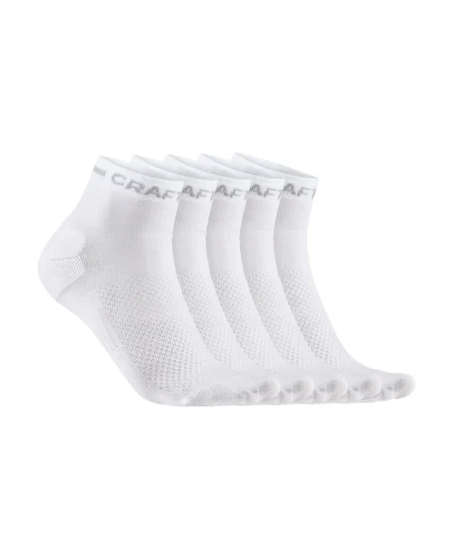 Craft Träningsstrumpa 5-pack Polyester Vit