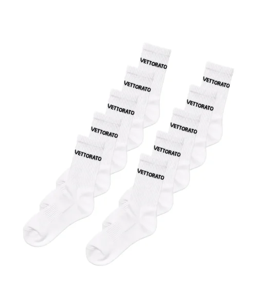 Vettorato Tennisstrumpor 10-pack Bomull Vita